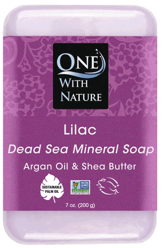 Lilac Soap with Dead Sea Minerals, Argan Oil & Shea Butter, Essential Oil,  7 oz – One With Nature